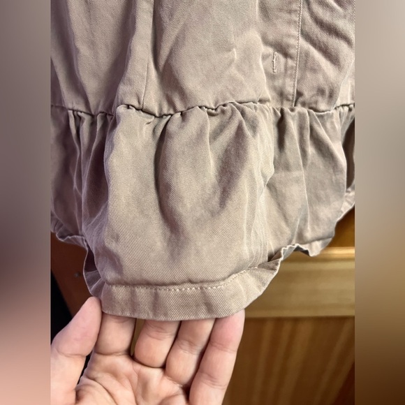 Sage Wayfarer utility mini dress women’s size small NO BELT EUC tan khaki short - Picture 3 of 7
